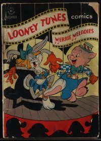 5t0216 LOONEY TUNES & MERRIE MELODIES COMICS #74 comic book December 1947 Bugs Bunny & Porky Pig!