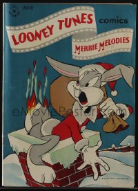 5t0217 LOONEY TUNES & MERRIE MELODIES COMICS January #51 comic book 1946 Bugs Bunny, Christmas cover