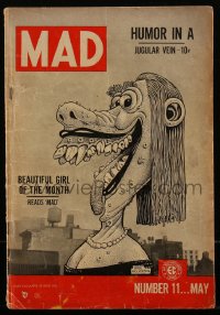 5t0166 MAD #11 comic book May 1954 Basil Wolverton Lena cover, Wally Wood, Jack Davis, Kurtzman