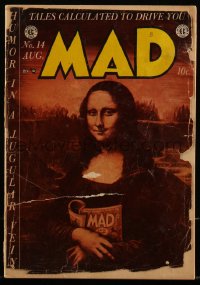 5t0168 MAD #14 comic book August 1954 Harvey Kurtzman, Wally Wood, Russ Heath, Mona Lisa cover!