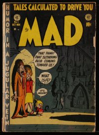 5t0158 MAD #1 comic book October 1952 first issue, cover by Harvey Kurtzman, Wally Wood, Jack Davis!