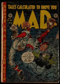 5t0159 MAD #2 comic book December 1952 great baseball cover art by Jack Davis, Wally Wood, Kurtzman!