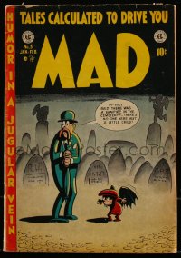 5t0160 MAD #3 comic book February 1953 cover art by Harvey Kurtzman, plus Jack Davis, Wally Wood