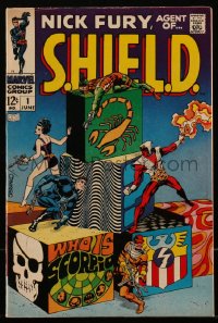 5t0247 NICK FURY #1 comic book June 1968 Agent of S.H.I.E.L.D., Who is Scorpio, Jim Steranko art!