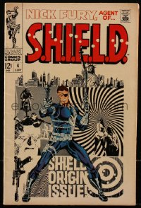 5t0250 NICK FURY #4 comic book September 1968 Agent of S.H.I.E.L.D., SHIELD origin issue!