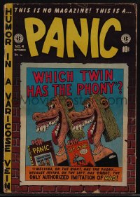 5t0179 PANIC #4 comic book Aug 1954 great Basil Wolverton cover, art by Elder, Wood, Davis, Orlando!