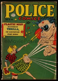 5t0224 POLICE COMICS June #100 comic book 1950 Plastic Man by Jack Cole, Spirit by Will Eisner!