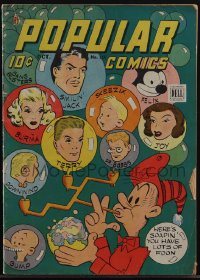 5t0226 POPULAR COMICS October #116 comic book 1945 Felix the Cat, Smilin Jack, Terry & the Pirates!