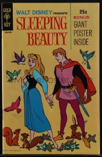 5t0230 SLEEPING BEAUTY comic book 1959 Walt Disney, includes bonus giant poster inside!