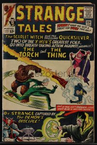 5t0257 STRANGE TALES #128 comic book Jan 1965 art by Jack Kirby, X-Men, Fantastic Four, Dr. Strange