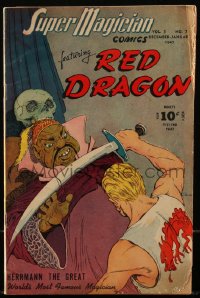 5t0236 SUPER MAGICIAN COMICS VOL. 5 #7 comic book Jan 1947 Edd Cartier cover art, Red Dragon!