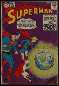 5t0278 SUPERMAN #144 comic book April 1961 art by Curt Swan & Stan Kaye, The Orphans of Space!