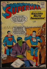 5t0277 SUPERMAN #143 comic book Feb 1961 art by Curt Swan & Stan Kaye, Bizarro Meets Frankenstein!