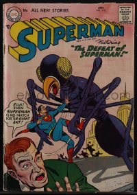 5t0273 SUPERMAN #110 comic book January 1957 cover art by Al Plastino, The Defeat of Superman!