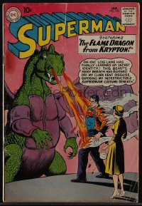 5t0276 SUPERMAN #142 comic book January 1961 art by Curt Swan & Stan Kaye, Flame Dragon from Krypton!