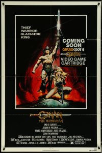 5t0880 CONAN THE BARBARIAN 1sh 1982 Arnold Schwarzenegger & sexy Sandahl Bergman by Casaro!