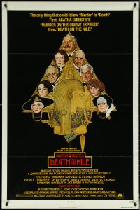 5t0888 DEATH ON THE NILE 1sh 1978 Peter Ustinov, Agatha Christie, great Richard Amsel art!