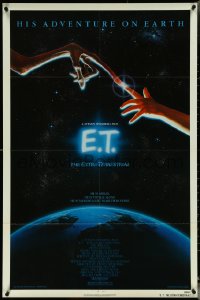 5t0909 E.T. THE EXTRA TERRESTRIAL NSS style 1sh 1982 Steven Spielberg classic, John Alvin art!