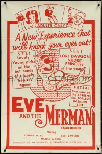 5t0918 EVE & THE MERMAN 1sh 1965 fish & nudity, see Lori Dawson nudist princess of the year!