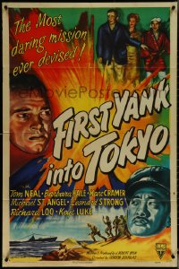 5t0931 FIRST YANK INTO TOKYO 1sh 1945 Tom Neal & Barbara Hale in most daring mission ever!