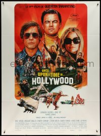 5t0145 ONCE UPON A TIME IN HOLLYWOOD French 1p 2019 Pitt, DiCaprio and Robbie by Chorney, Tarantino!