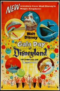 5t0948 GALA DAY AT DISNEYLAND 1sh 1960 art of Matterhorn & other new attractions at the theme park!