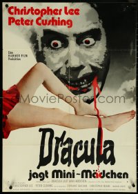 5t0492 DRACULA A.D. 1972 German 1972 Hammer, completely different art of vampire Christopher Lee!