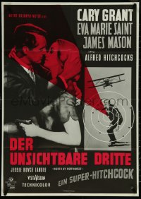 5t0499 NORTH BY NORTHWEST German R1966 Cary Grant w/cropduster & Saint, different & ultra rare!