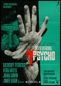 5t0501 PSYCHO German R1972 different art of Anthony Perkins by Lutz Peltzer, Alfred Hitchcock!