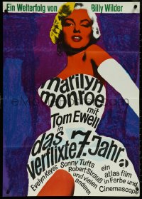 5t0502 SEVEN YEAR ITCH German R1966 Wilder, art of Marilyn Monroe by Dorothea Fischer-Nosbisch!