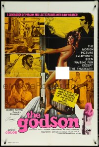 5t0957 GODSON signed 1sh 1972 by Uschi Digard, generation of passion & lust explodes w/ raw violence!