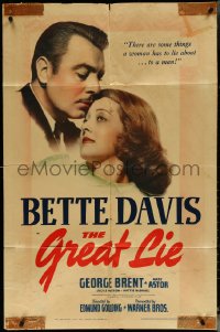 5t0970 GREAT LIE 1sh 1941 there are some things Bette Davis has to lie about to George Brent!