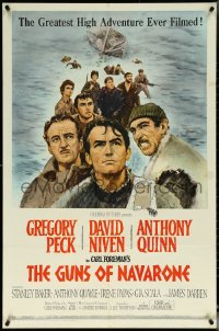 5t0972 GUNS OF NAVARONE 1sh 1961 Gregory Peck, David Niven & Anthony Quinn by Howard Terpning!