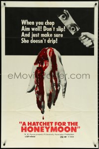 5t0976 HATCHET FOR THE HONEYMOON 1sh 1972 Mario Bava's Il Rosso Segno Della Follia, ultra rare!