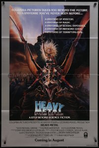 5t0978 HEAVY METAL teaser 1sh 1981 classic musical animation, Chris Achilleos fantasy art!