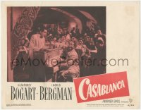 5t0619 CASABLANCA LC R1949 Humphrey Bogart by Dooley Wilson at piano, not in 1942 set, ultra rare!