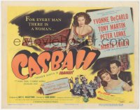 5t0589 CASBAH TC 1948 sexy Yvonne De Carlo, Tony Martin, the forbidden quarter of Algiers!