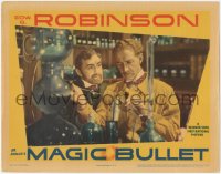 5t0637 DR. EHRLICH'S MAGIC BULLET LC 1940 Edward G. Robinson & Otto Kruger close up in lab, rare!