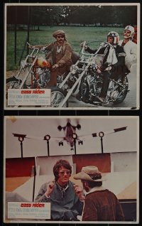 5t0790 EASY RIDER 2 int'l LCs 1969 Peter Fonda, Nicholson & Dennis Hopper on motorcycles, at airport!