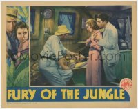 5t0654 FURY OF THE JUNGLE LC 1933 Donald Cook & Peggy Shannon worry for man's health, ultra rare!