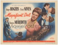 5t0596 MAGNIFICENT DOLL TC 1946 sexy Ginger Rogers, David Niven as Aaron Burr, Burgess Meredith!