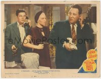 5t0677 POSTMAN ALWAYS RINGS TWICE LC #7 1946 John Garfield watches Lana Turner hold gun on Alan Reed