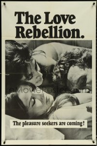 5t1039 LOVE REBELLION 1sh 1965 Joseph Sarno, Ginger Stevens, the pleasure seekers are coming!