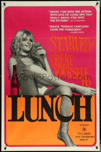 5t1041 LUNCH 1sh 1973 if you're starved, treat yourself to sexy Velvet Busch for lunch!