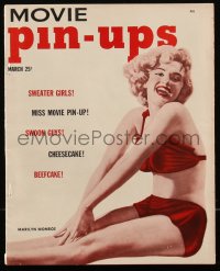 5t0400 MOVIE PIN-UPS magazine March 1952 sexy Marilyn Monroe on the cover, cheesecake & beefcake!