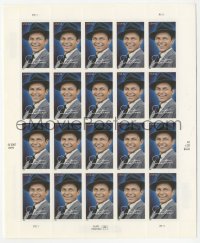 5t1338 FRANK SINATRA stamp sheet 2007 great portrait with facsimile signature, 20 unused stamps!