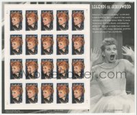 5t1341 LUCILLE BALL Legends of Hollywood stamp sheet 2000 contains 20 unused postage stamps!