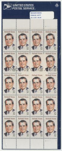 5t1342 RICHARD NIXON stamp sheet 1995 President of the United States, contains 20 unused stamps!