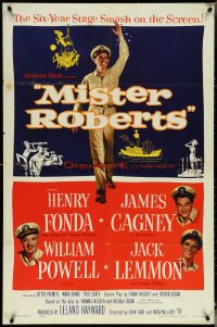 5t1065 MISTER ROBERTS 1sh 1955 Henry Fonda, James Cagney, William Powell, Lemmon, John Ford!