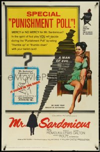 5t1072 MR. SARDONICUS 1sh 1961 William Castle, the only picture with the punishment poll!